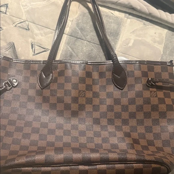 Louis Vuitton Brown and Black Checkered Tote - Picture 2 of 3
